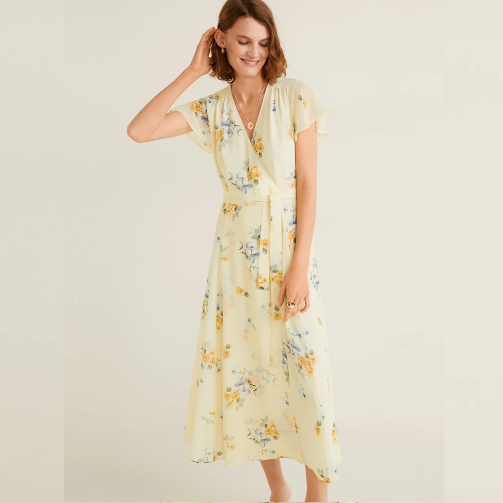 Mango Flower Print Dress